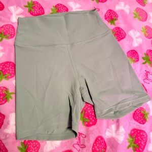 Wilo The Label Agave Green High-Waist Biker Shorts — Size Medium Soft Stretchy